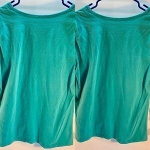 TALBOTS GREEN LONG SLEEVE PULLOVER TOP